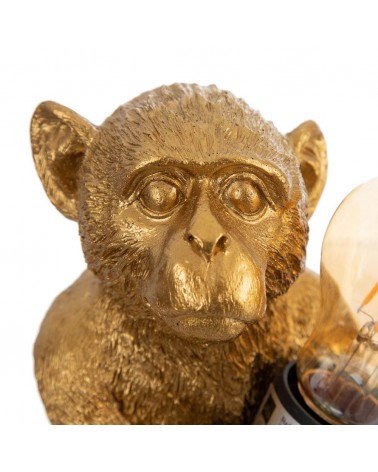 Lámpara de mesa mono poliresina dorado 15x11.5x21.5 cm - 4