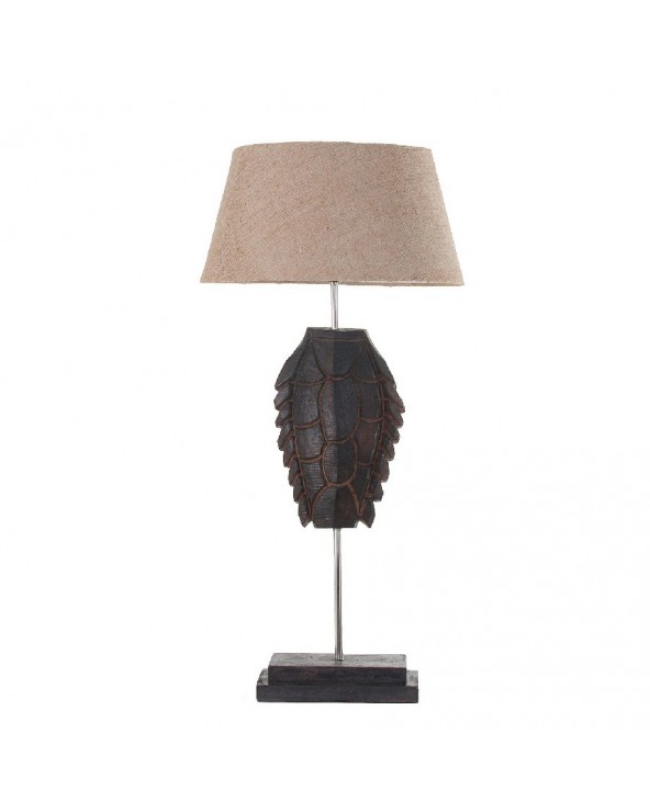 Lámpara de mesa Tortuga madera de acacia hierro 40x40x81 Étnico - 1
