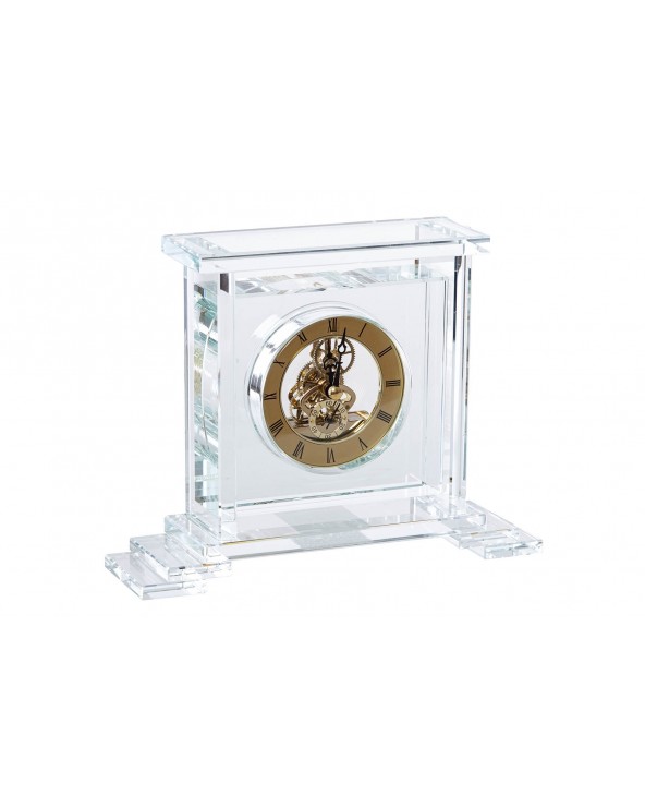 Reloj cristal 23x6x18 transparente dorado - 1