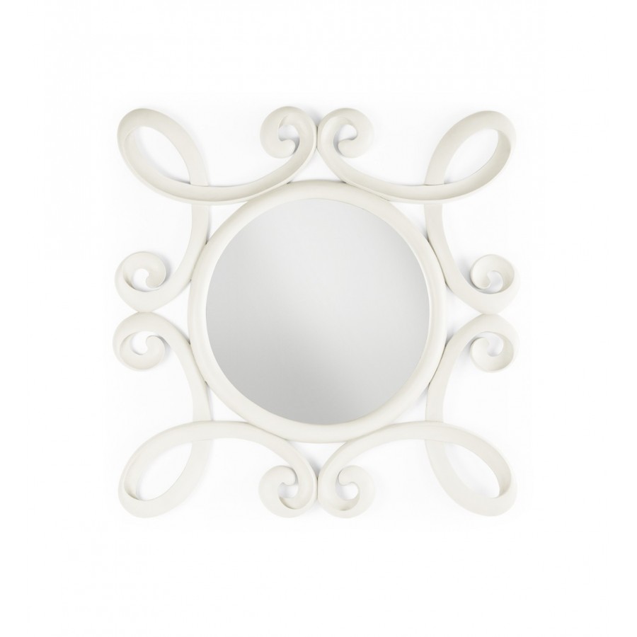 Espejo vintage blanco jasmine caoba 100x4x100 - 1