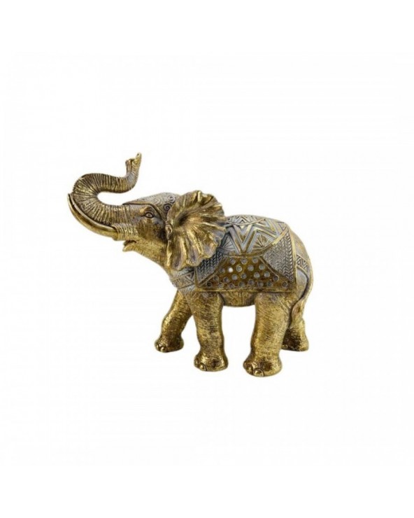 Figura elefante resina dorado 24x12x22 cm mod. 19-1211 - 1