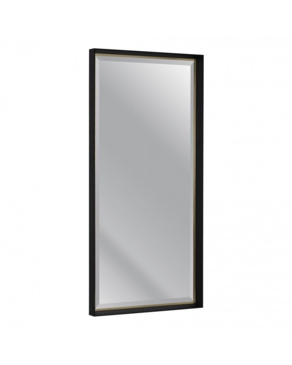 Espejo oro negro madera decoración 65x6x135 - 1
