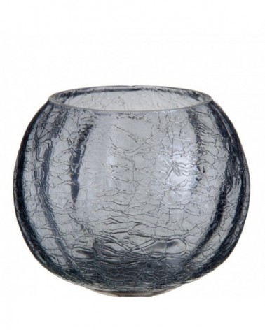 Portavelas gris plata cristal metal 13x13x56 - 5