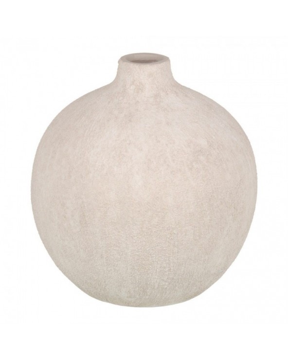 Jarrón arena crema cerámica decoración 22x22x25 - 2