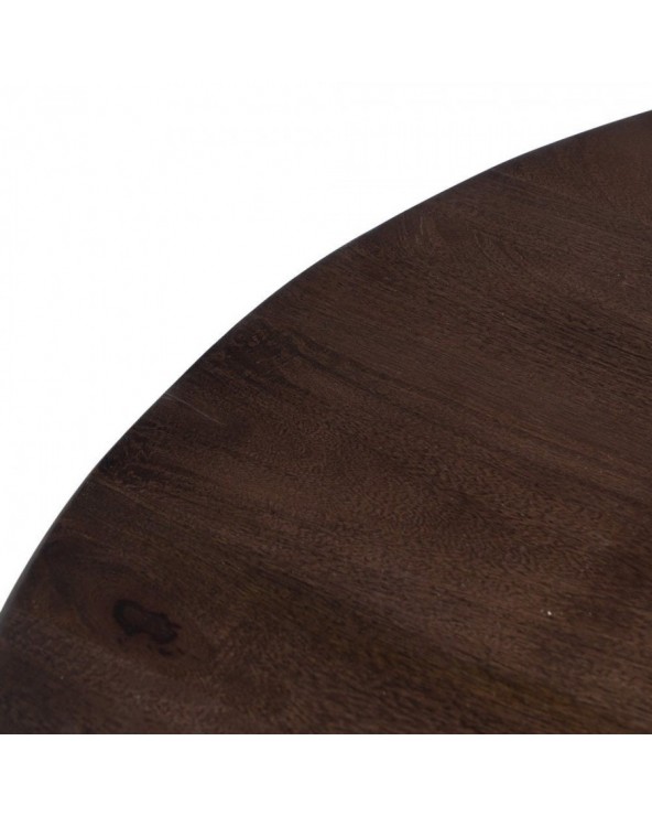 Mesa comedor marrón madera de mango 100x100x76 - 3