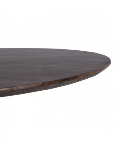 Mesa comedor marrón madera de mango 100x100x76 - 4