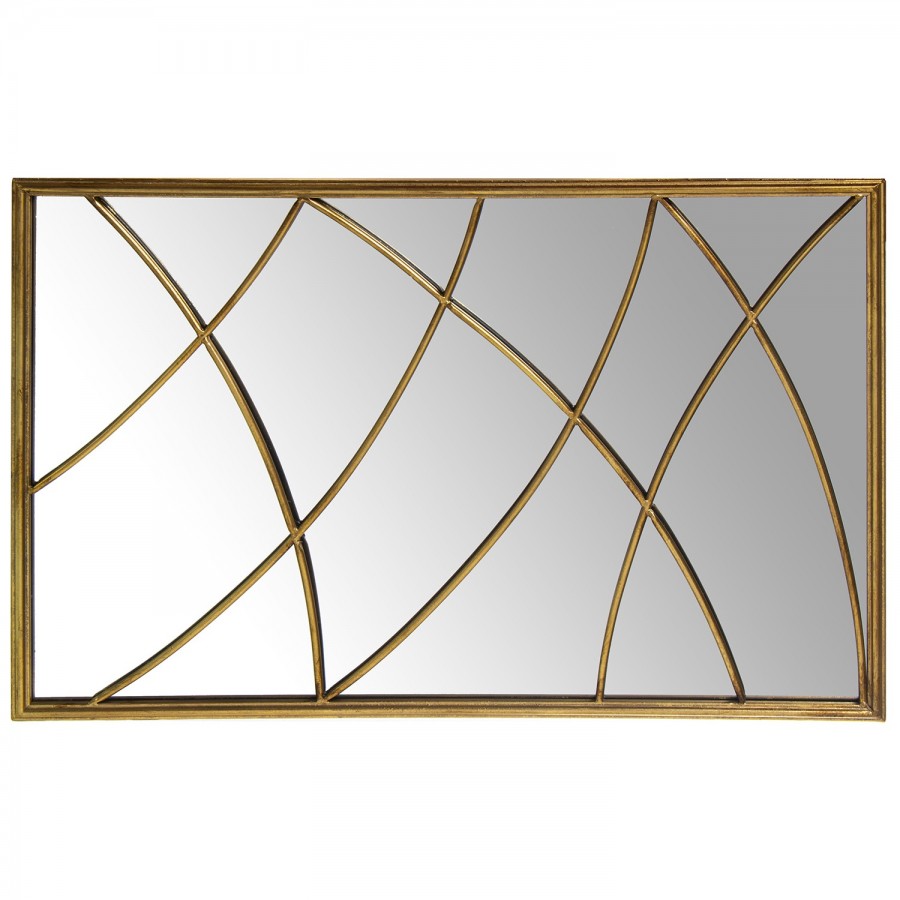 Espejo metal dorado 90x2.5x60 solo horizontal 71743 - 1
