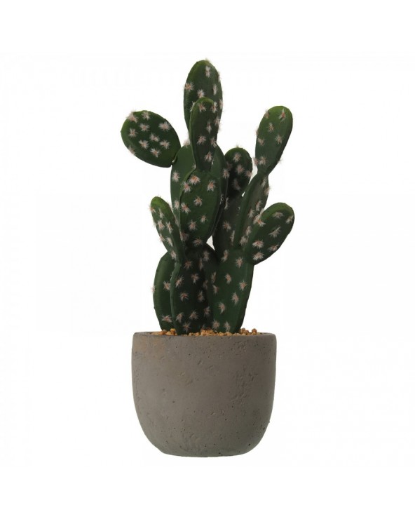 Cactus artificial con maceta cemento pu Ø19x38 maceta: Ø13x11 29976 - 1