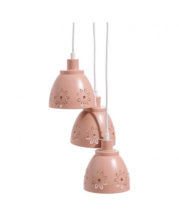 Lámpara de techo Kappler rosa metal 20x20x95 Romántico - 1