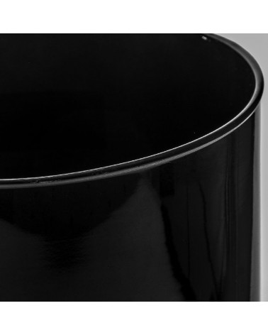 Florero Wyatt 1 vidrio negro lacado 19x19x30 Clásico - 2